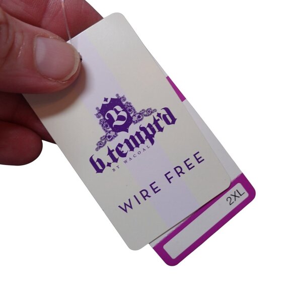 NWT b.tempt'd by Wacoal b.wow'd Wirefree Bralette Bra Sz 2XL Blue Scalloped Edge - Picture 5 of 6